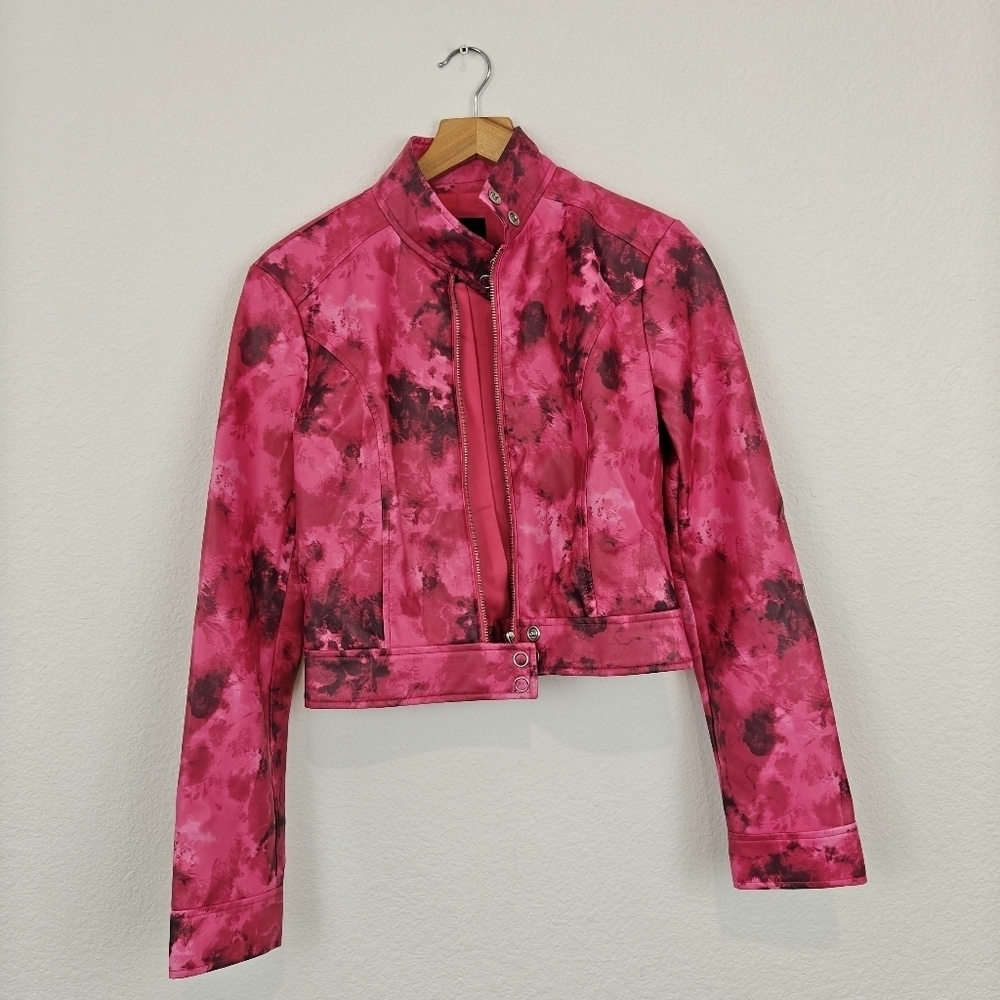 I.AM.GIA $365 womens Reika Jacket Pink Faux Leather Zip Front Size XS Women's - Picture 7 of 16